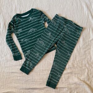 Striped Dino Kids Pajama Set